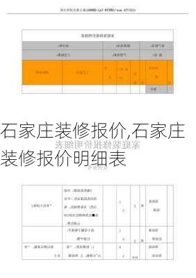 石家庄装修报价,石家庄装修报价明细表