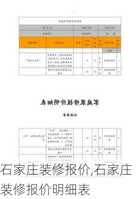 石家庄装修报价,石家庄装修报价明细表