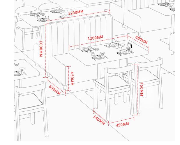 快餐店卡座尺寸,快餐店卡座尺寸标准