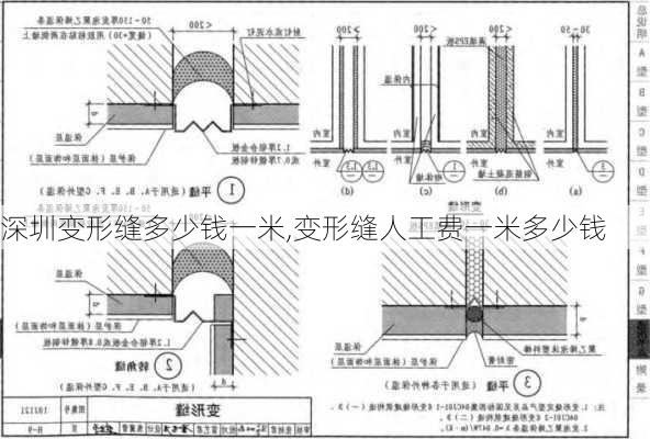 深圳变形缝多少钱一米,变形缝人工费一米多少钱