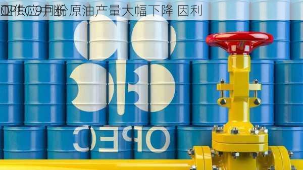 OPEC 9月份原油产量大幅下降 因利
亚供应中断