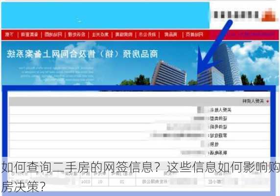 如何查询二手房的网签信息？这些信息如何影响购房决策？