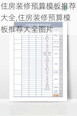 住房装修预算模板推荐大全,住房装修预算模板推荐大全图片