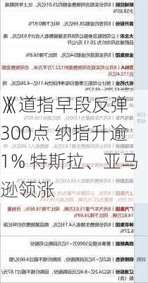 《
》道指早段反弹300点 纳指升逾1% 特斯拉、亚马逊领涨