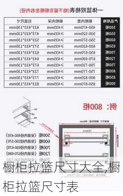 橱柜拉篮尺寸大全,橱柜拉篮尺寸表