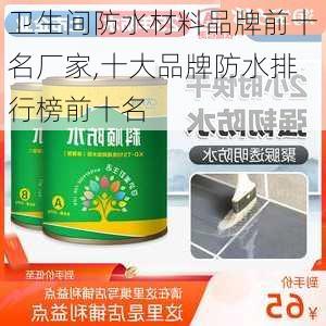 卫生间防水材料品牌前十名厂家,十大品牌防水排行榜前十名