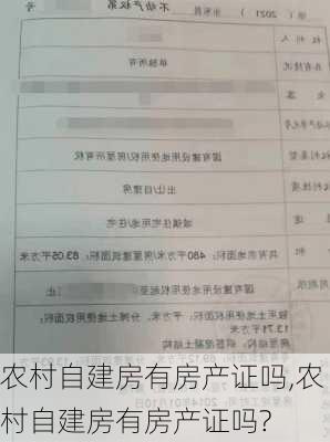 农村自建房有房产证吗,农村自建房有房产证吗?