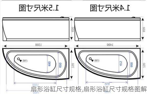 扇形浴缸尺寸规格,扇形浴缸尺寸规格图解