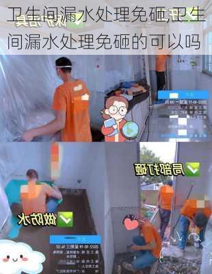 卫生间漏水处理免砸,卫生间漏水处理免砸的可以吗