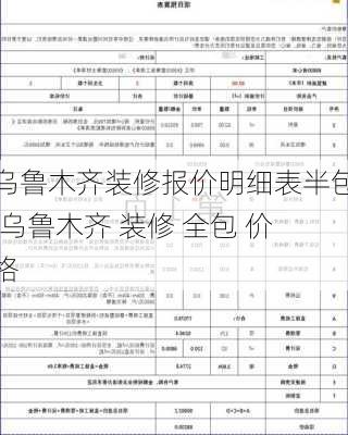 乌鲁木齐装修报价明细表半包,乌鲁木齐 装修 全包 价格