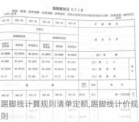 踢脚线计算规则清单定额,踢脚线计价规则