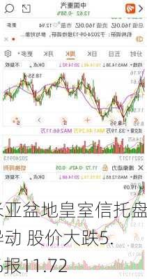 帕米亚盆地皇室信托盘中异动 股价大跌5.18%报11.72
