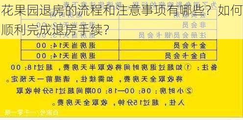 花果园退房的流程和注意事项有哪些？如何顺利完成退房手续？