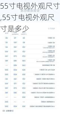 55寸电视外观尺寸,55寸电视外观尺寸是多少