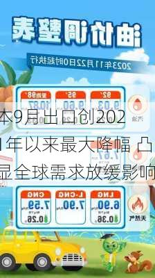 
本9月出口创2021年以来最大降幅 凸显全球需求放缓影响