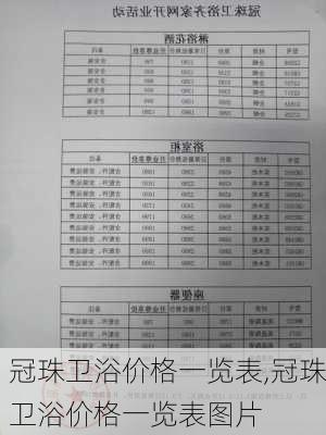 冠珠卫浴价格一览表,冠珠卫浴价格一览表图片