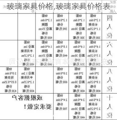 玻璃家具价格,玻璃家具价格表