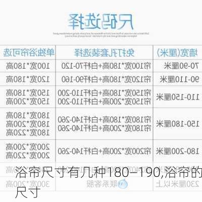 浴帘尺寸有几种180—190,浴帘的尺寸