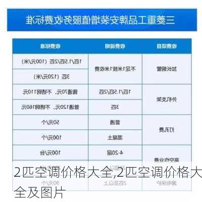 2匹空调价格大全,2匹空调价格大全及图片