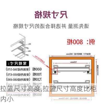 拉篮尺寸高度,拉篮尺寸高度比柜内小