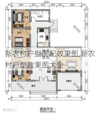 新农村户型图配效果图,新农村户型效果图大全