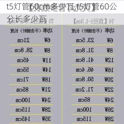 t5灯管60cm多少瓦,t5灯管60公分长多少瓦