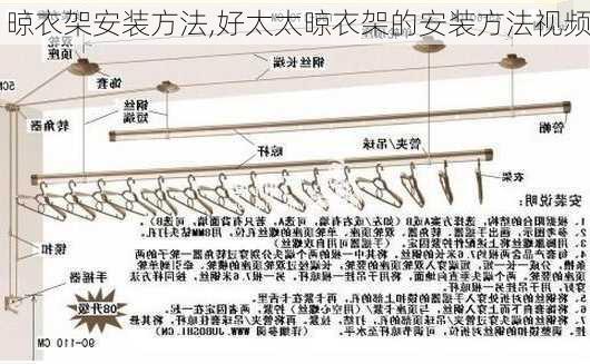 晾衣架安装方法,好太太晾衣架的安装方法视频