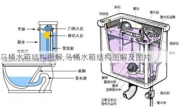 马桶水箱结构图解,马桶水箱结构图解及图片