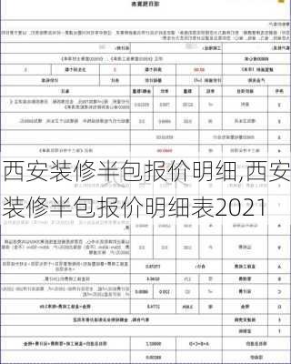 西安装修半包报价明细,西安装修半包报价明细表2021