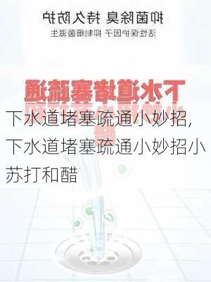 下水道堵塞疏通小妙招,下水道堵塞疏通小妙招小苏打和醋