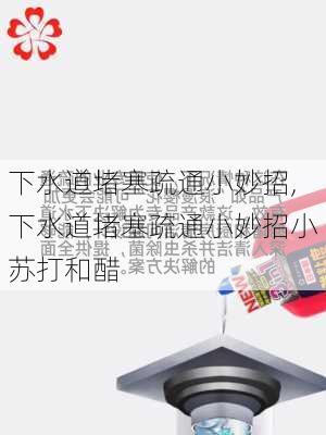 下水道堵塞疏通小妙招,下水道堵塞疏通小妙招小苏打和醋