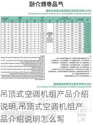 吊顶式空调机组产品介绍说明,吊顶式空调机组产品介绍说明怎么写