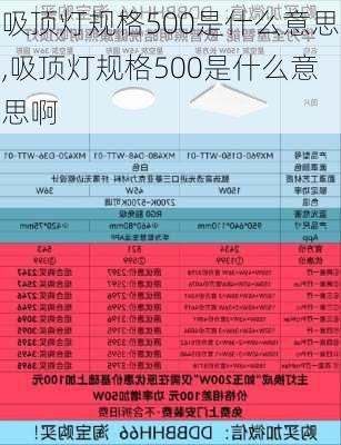 吸顶灯规格500是什么意思,吸顶灯规格500是什么意思啊