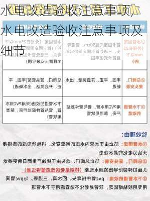 水电改造验收注意事项,水电改造验收注意事项及细节