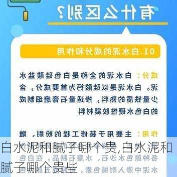 白水泥和腻子哪个贵,白水泥和腻子哪个贵些