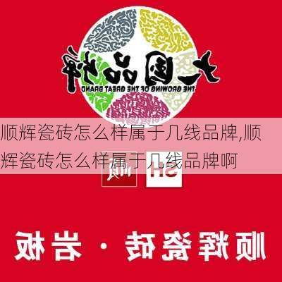 顺辉瓷砖怎么样属于几线品牌,顺辉瓷砖怎么样属于几线品牌啊